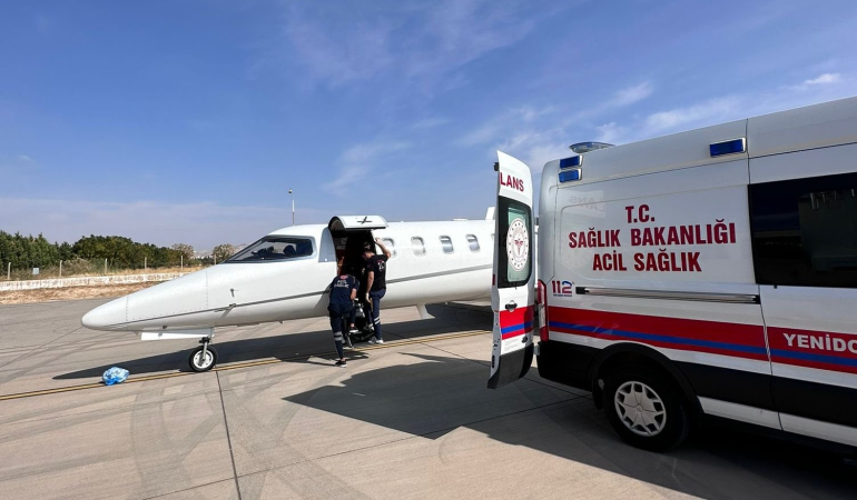 Mardin’de ambulans uçak Hira bebek için havalandı