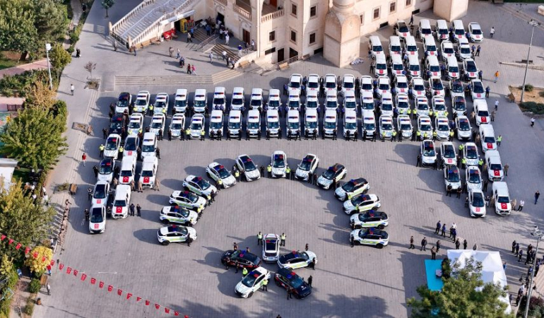 Mardin ’de emniyet ve jandarma teşkilatının filosuna 55 yeni araç