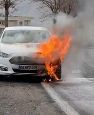 mardin araç yangını