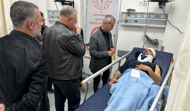 Mardin’de iş makinesi devrildi: 1 yaralı