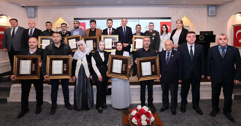 Mardin’de ‘Devlet Övünç Madalyası ve Beratı Töreni’ düzenlendi