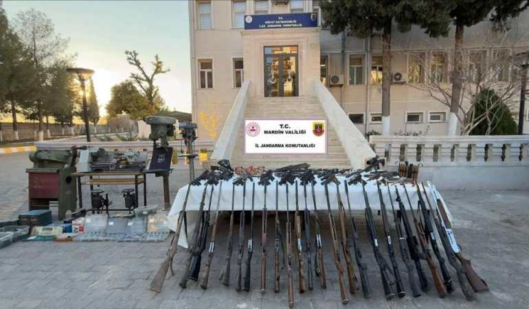 Mardin’de yasa dışı silah imalatına baskın